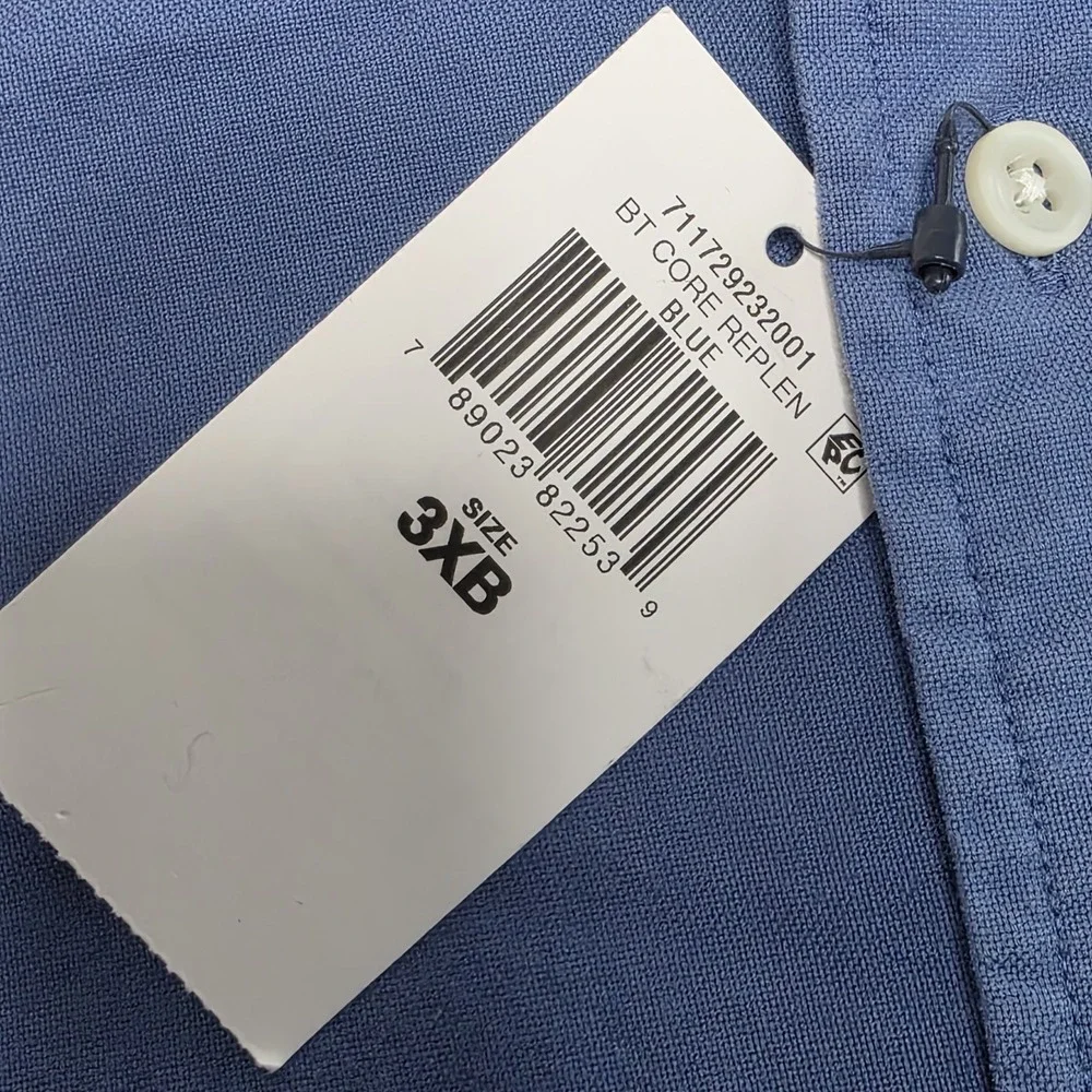 Polo Ralph Lauren Men's 3XB Blue Garment Dyed Long Sleeve Oxford Shirt NWT‎ READ